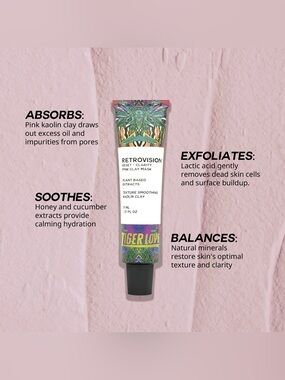 Tiger Vision Retrovision Pink Clay Mask